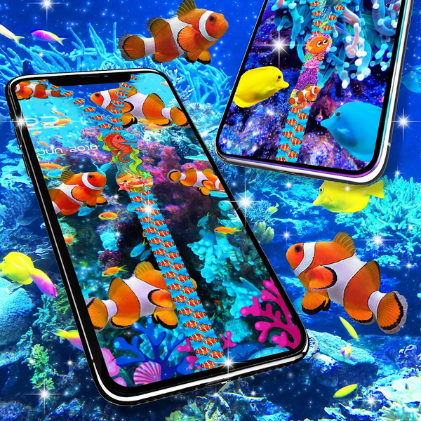 Aquarium lock screen - عکس برنامه موبایلی اندروید