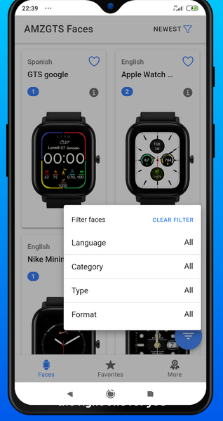 Amazfit GTS watchfaces - AMZGT - عکس برنامه موبایلی اندروید