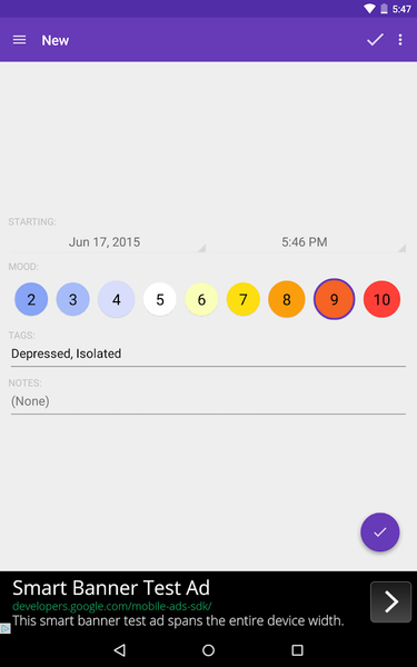 Mood Log - عکس برنامه موبایلی اندروید