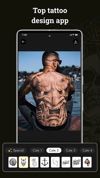 Tattoo Maker - Tattoo Design - عکس برنامه موبایلی اندروید