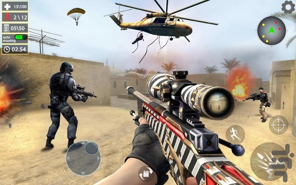 بازی جنگی : تفنگ بازی جدید - عکس بازی موبایلی اندروید
