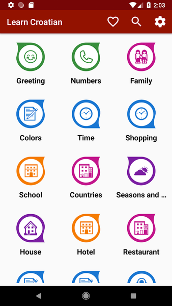 Learn Croatian Offline For Go - عکس برنامه موبایلی اندروید