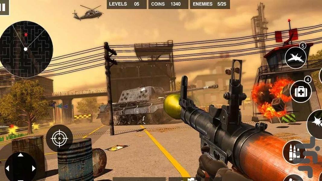 بازی تانک جنگی - Gameplay image of android game