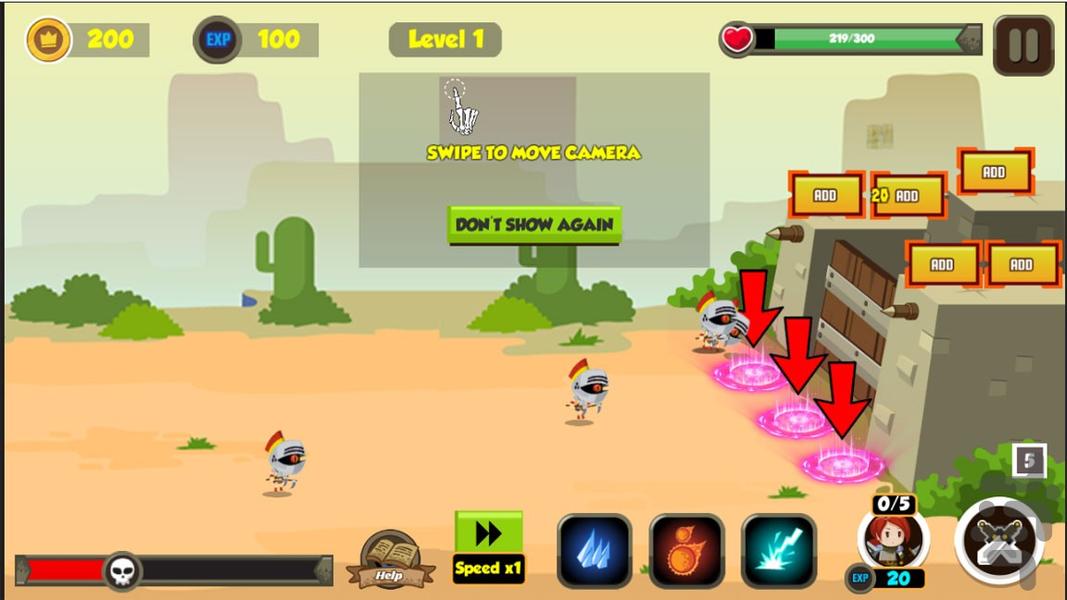 بازی دفاع از قلعه - Gameplay image of android game