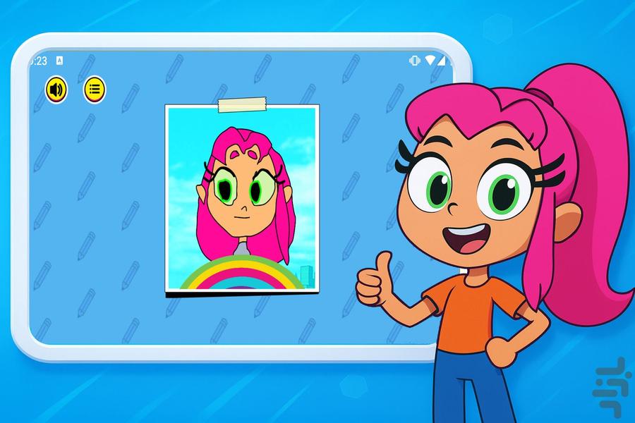 بازی دفتر نقاشی تایتان ها - Gameplay image of android game