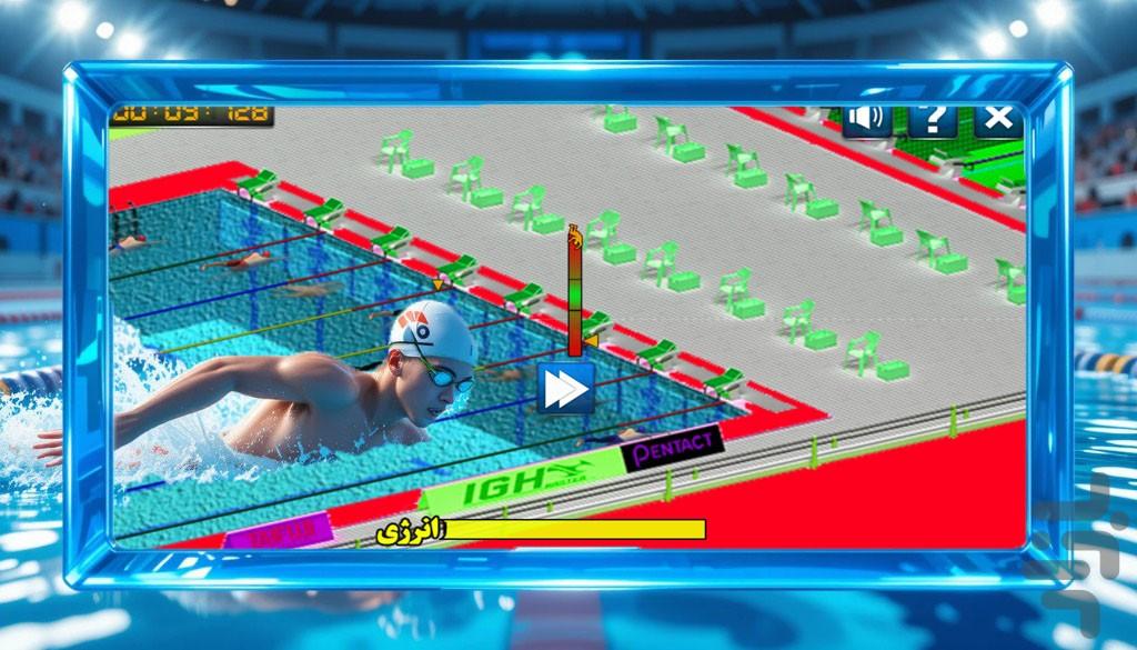 بازی مسابقات شنا - عکس بازی موبایلی اندروید
