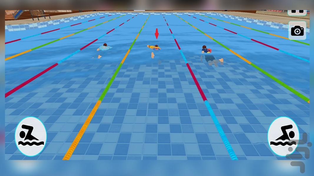 بازی مسابقات شنا - Gameplay image of android game