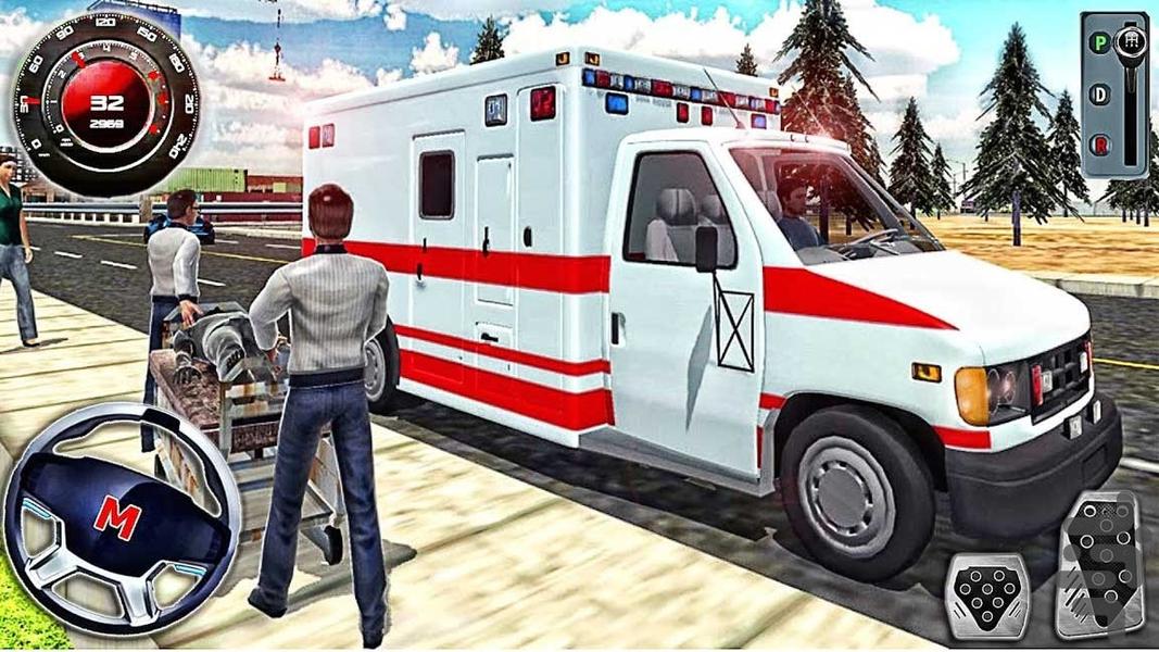 ماشین امبولانس | ماشین بازی - Gameplay image of android game