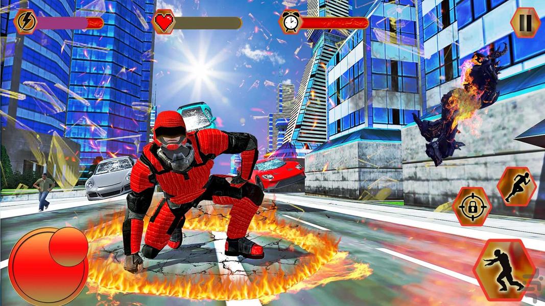 ربات اتش نشان قهرمان | بازی جدید - Gameplay image of android game