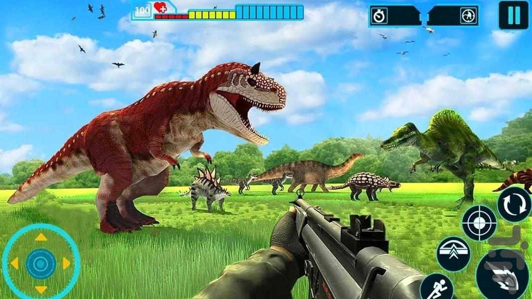 بازی شکار دایناسور - Gameplay image of android game