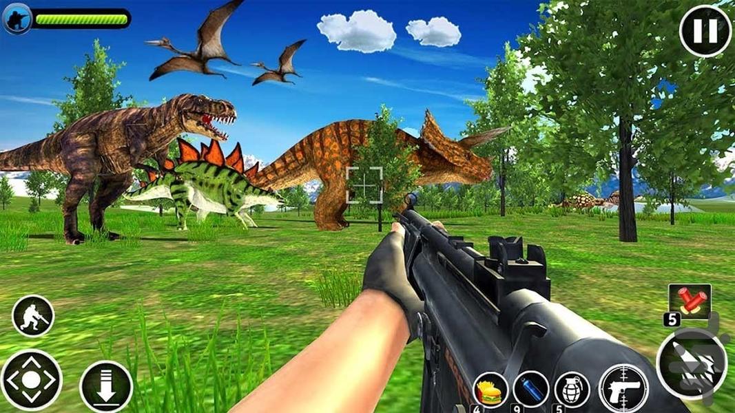 بازی شکار دایناسور - Gameplay image of android game
