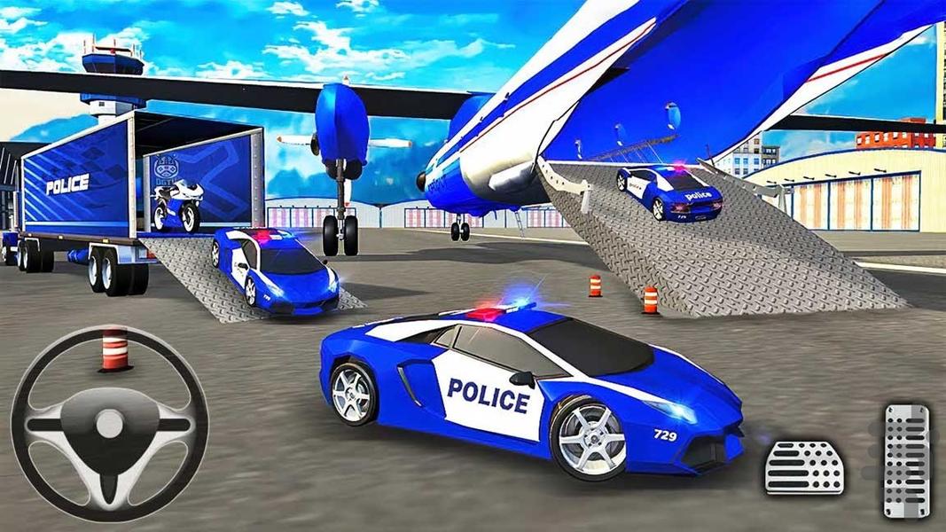 کامیون حمل ماشین پلیس | ماشین بازی - عکس بازی موبایلی اندروید