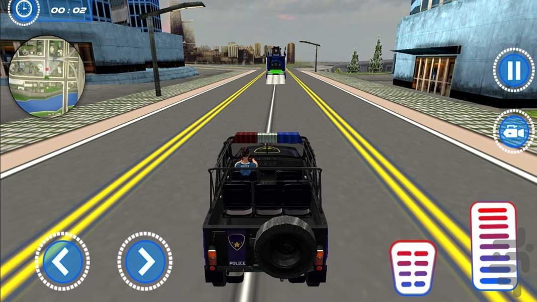 کامیون حمل ماشین پلیس | ماشین بازی - عکس بازی موبایلی اندروید