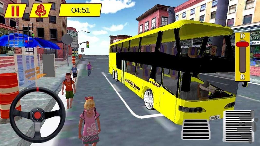 بازی ماشین مدرسه - Gameplay image of android game