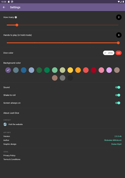 Just Dice: Dice Simulator - عکس برنامه موبایلی اندروید