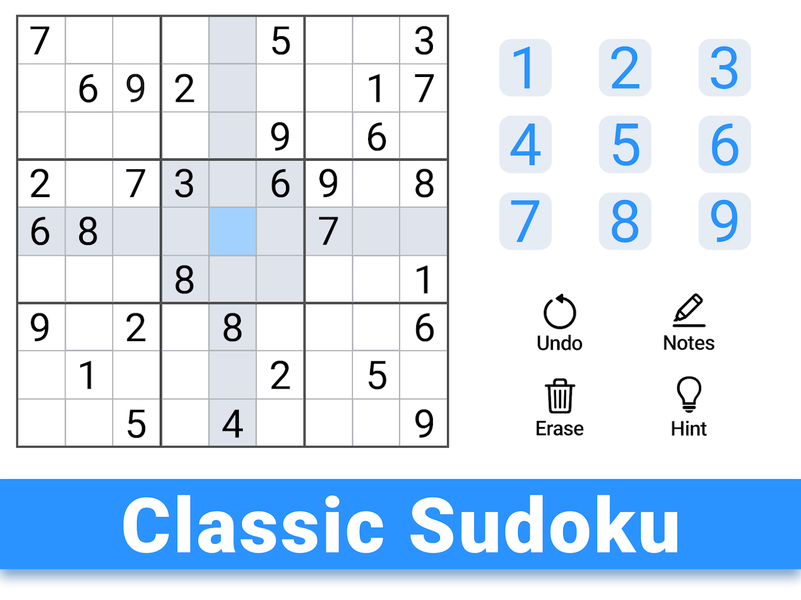 Sudoku - Puzzle & Logic Games - Gameplay image of android game