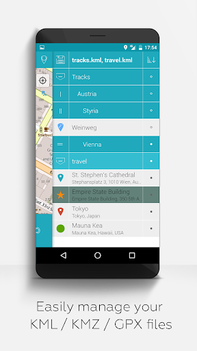 MAPinr - KML/KMZ/OFFLINE - Image screenshot of android app