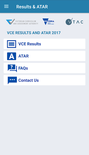 VCE Results and ATAR - Image screenshot of android app