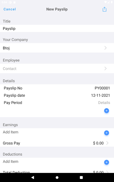 Payslip Maker - عکس برنامه موبایلی اندروید