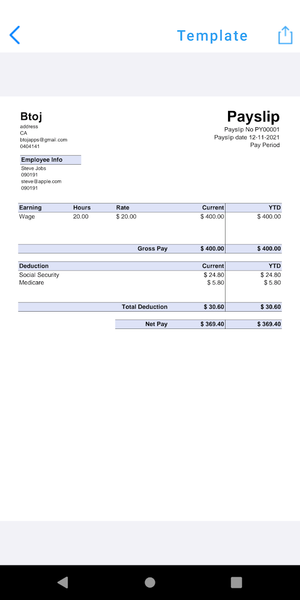 Payslip Maker - عکس برنامه موبایلی اندروید