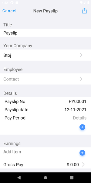 Payslip Maker - Image screenshot of android app