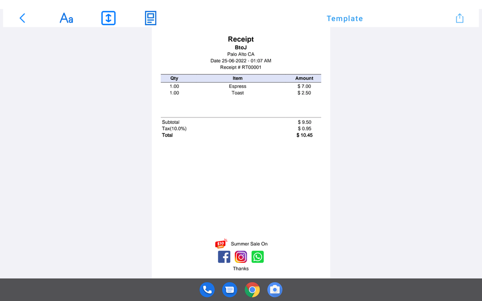 Receipt Maker - عکس برنامه موبایلی اندروید