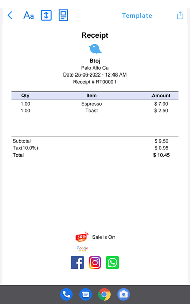 Receipt Maker - عکس برنامه موبایلی اندروید