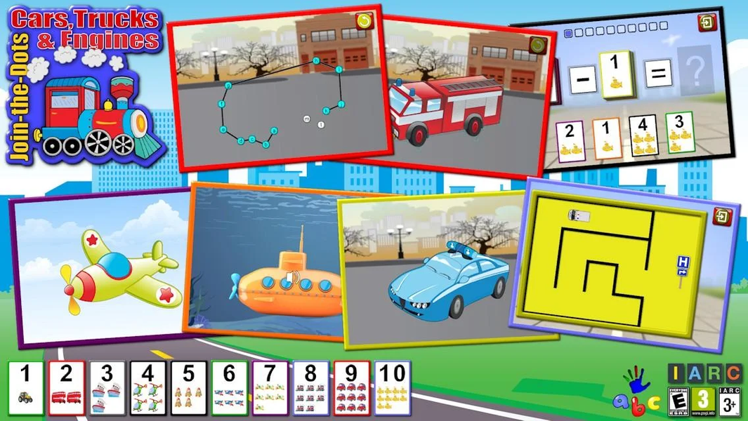 Car and truck dot puzzles - Image screenshot of android app
