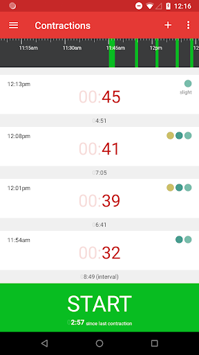 Contractions Timer for Labor - Image screenshot of android app