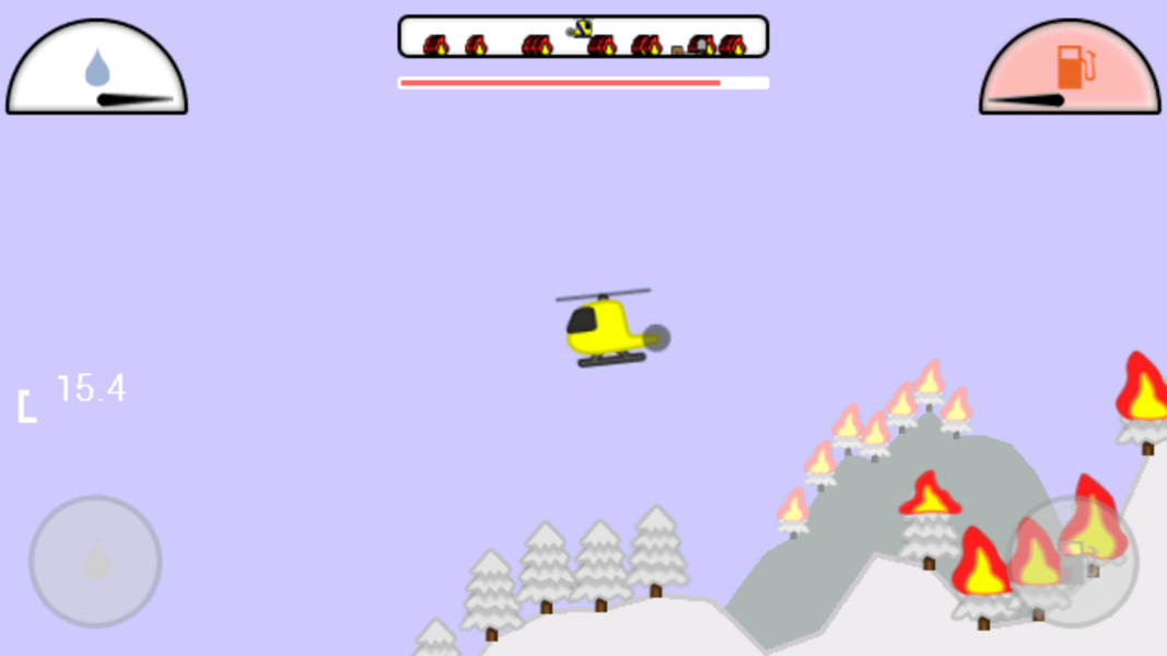 Fire Helicopter - Gameplay image of android game