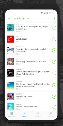 Pocket Casts – پخش پادکست - Image screenshot of android app