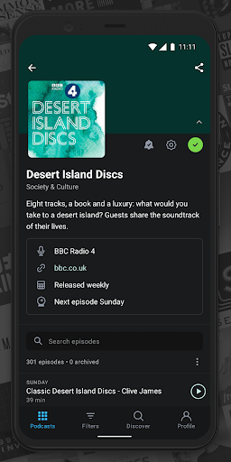 Pocket Casts – پخش پادکست - Image screenshot of android app