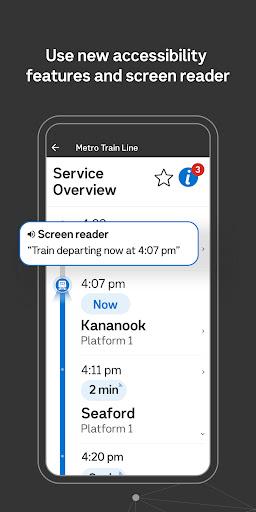 Public Transport Victoria app - Image screenshot of android app