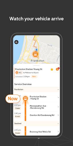 Public Transport Victoria app - Image screenshot of android app