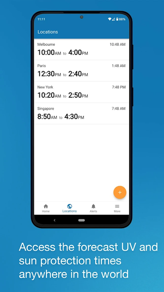 SunSmart Global UV - عکس برنامه موبایلی اندروید