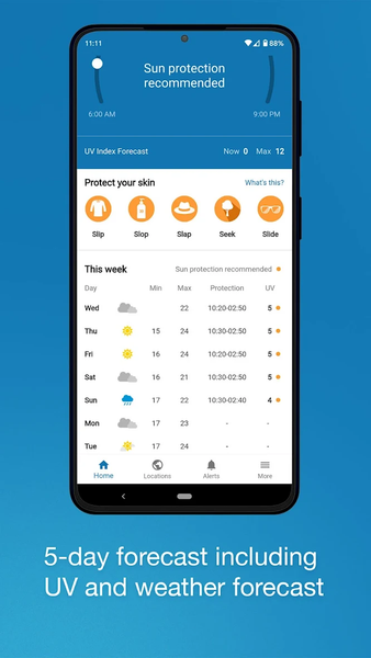 SunSmart Global UV - عکس برنامه موبایلی اندروید