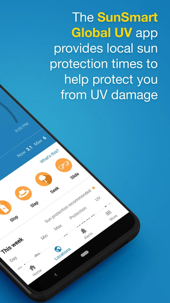 SunSmart Global UV - Image screenshot of android app