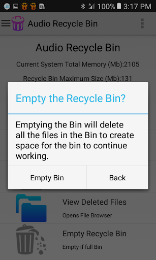 Audio Recycle Bin - عکس برنامه موبایلی اندروید