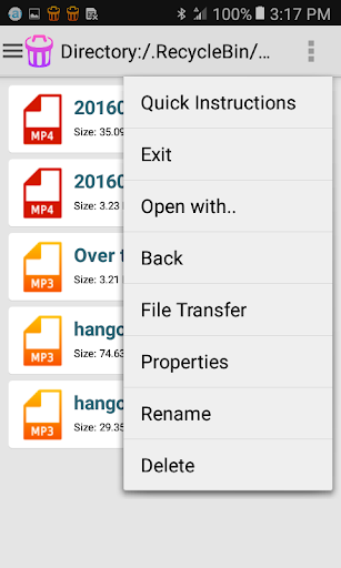 Audio Recycle Bin - عکس برنامه موبایلی اندروید