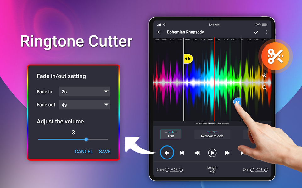 MP۳ Cutter & Ringtone Maker - عکس برنامه موبایلی اندروید