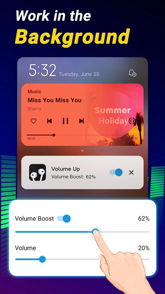 Volume Booster & Sound Booster - عکس برنامه موبایلی اندروید