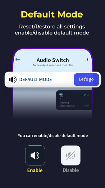 Audio Switch Disable Headphone - Image screenshot of android app