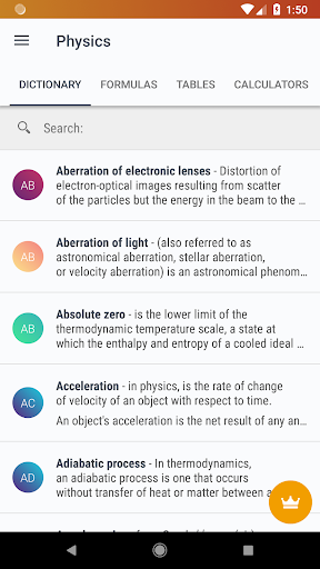 Physics of formula 2019 - Image screenshot of android app