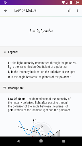 Physics: Formulas 2025 - Image screenshot of android app