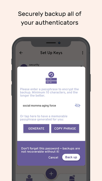 Authenticator App - عکس برنامه موبایلی اندروید