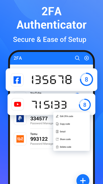 Authenticator: 2FA & Password - Image screenshot of android app