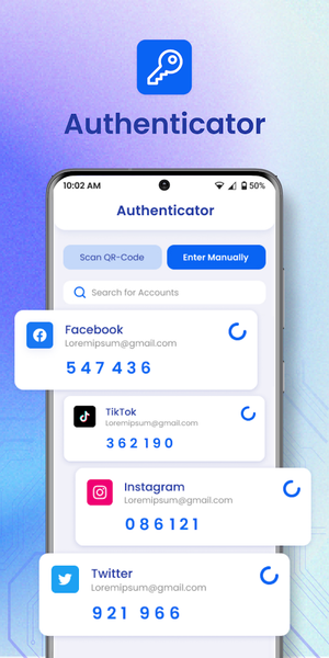 Authenticator Secure ۲FA OTP - عکس برنامه موبایلی اندروید