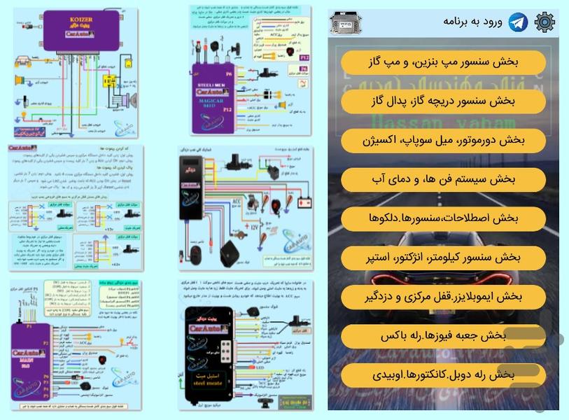 پین اوت سنسورها،یونیتها.جعبه فیوزها - عکس برنامه موبایلی اندروید