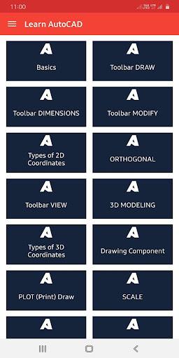 Learn Autocad: 2D&3D Tutorial - عکس برنامه موبایلی اندروید