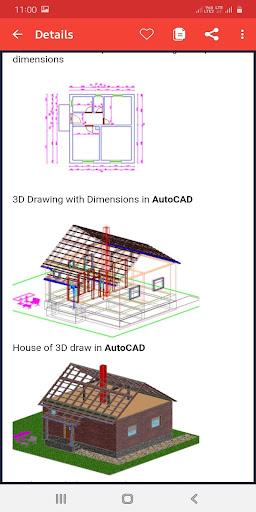 Learn Autocad: 2D&3D Tutorial - عکس برنامه موبایلی اندروید